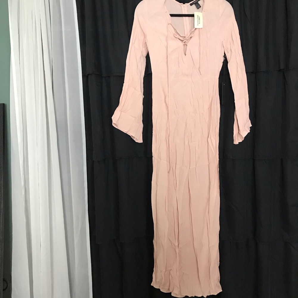 Forever 21 boho light pink long dress